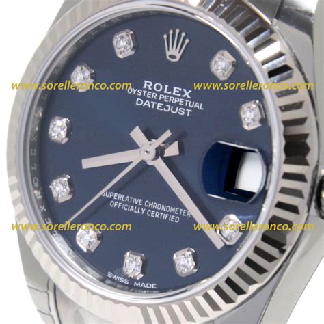 rolex datejust fondo blu anni 80